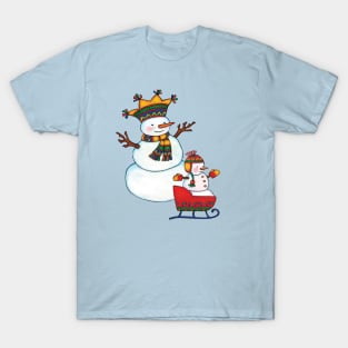 Snowman and Snowchild T-Shirt